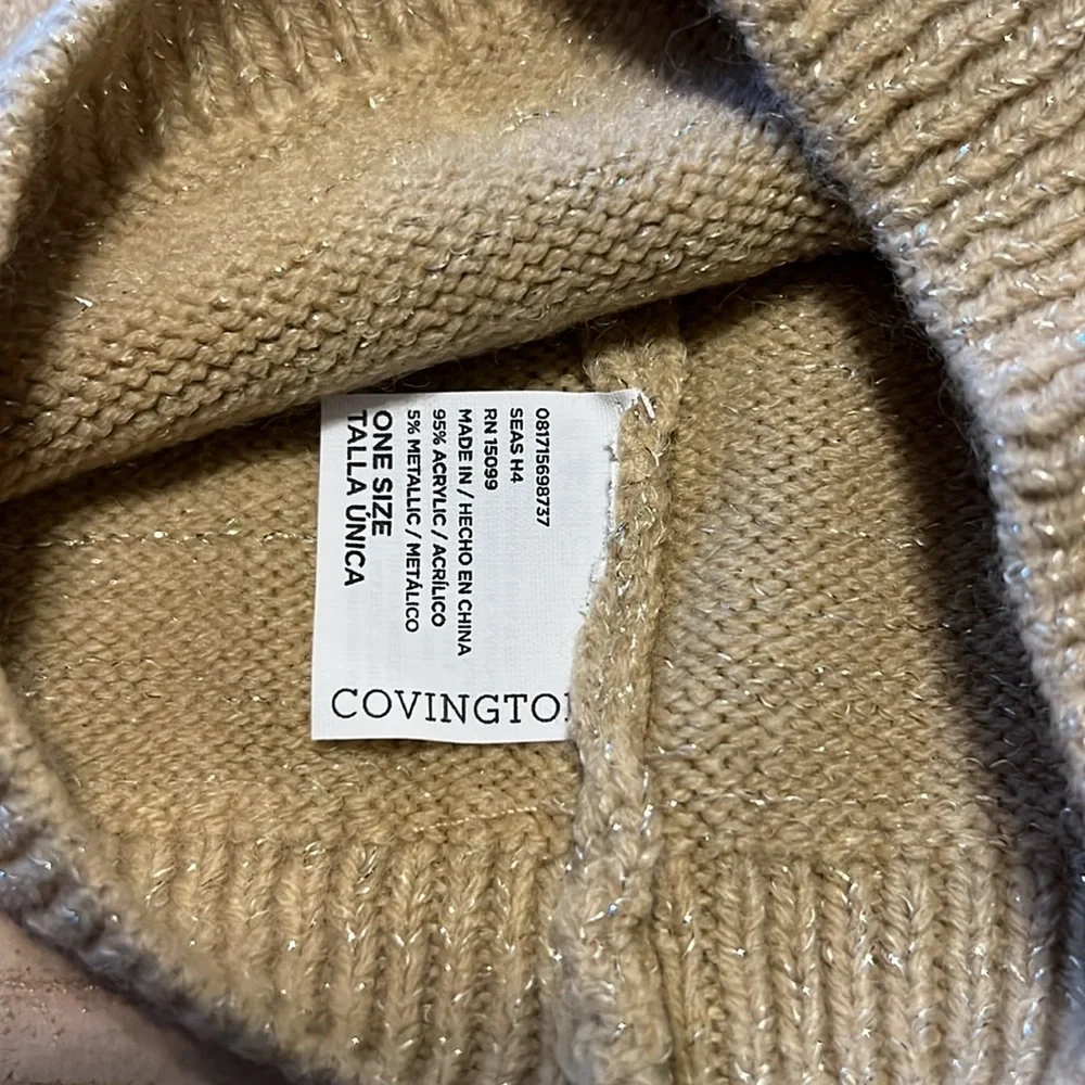 Covington gold hat and scarf set